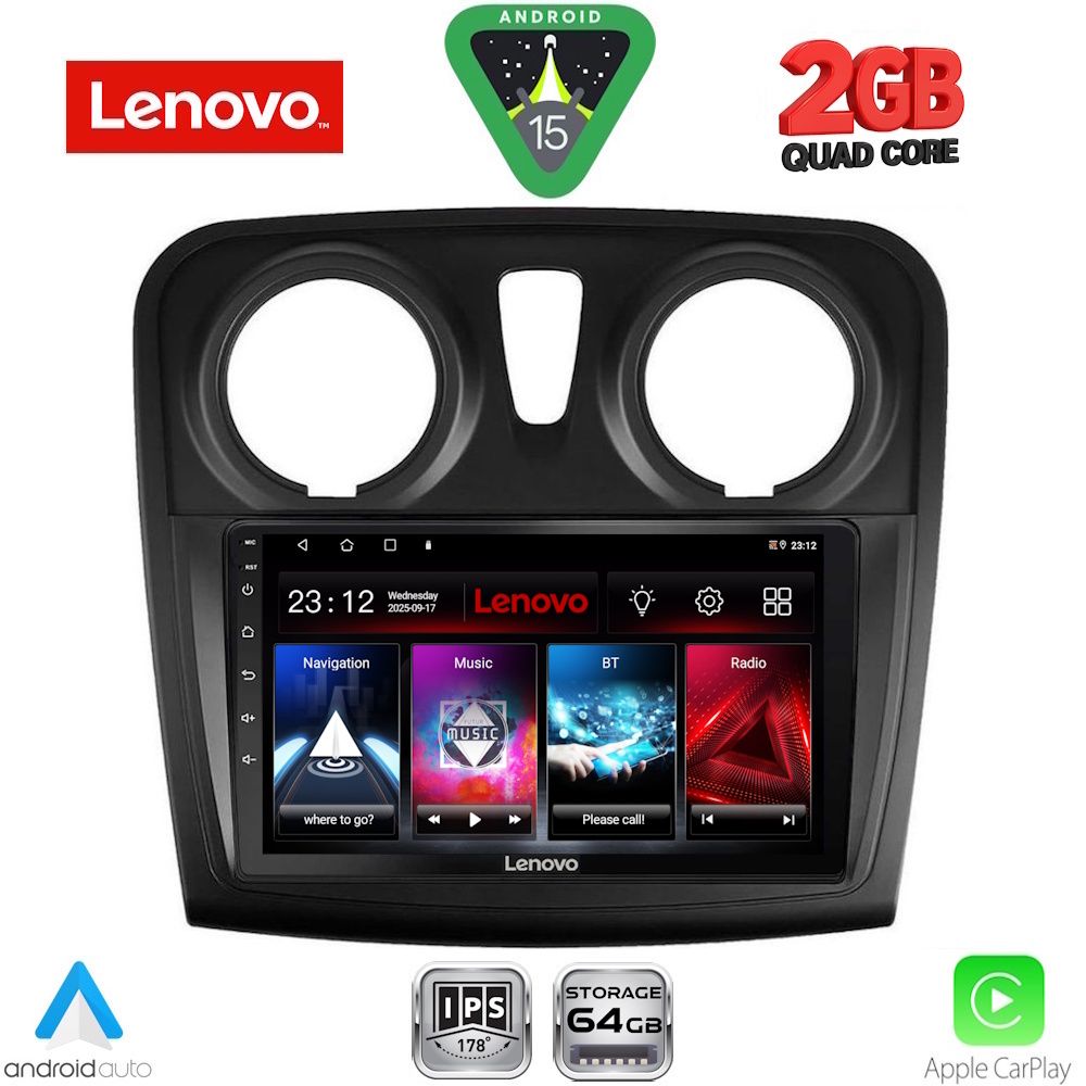 LENOVO LVD 2108_CPA (9inc) MULTIMEDIA TABLET for DACIA LOGAN – SANDERO mod. 2012-2019 LENOVO LVD 2108_CPA (9inc) MULTIMEDIA TABLET for DACIA LOGAN – SANDERO mod. 2012-2019