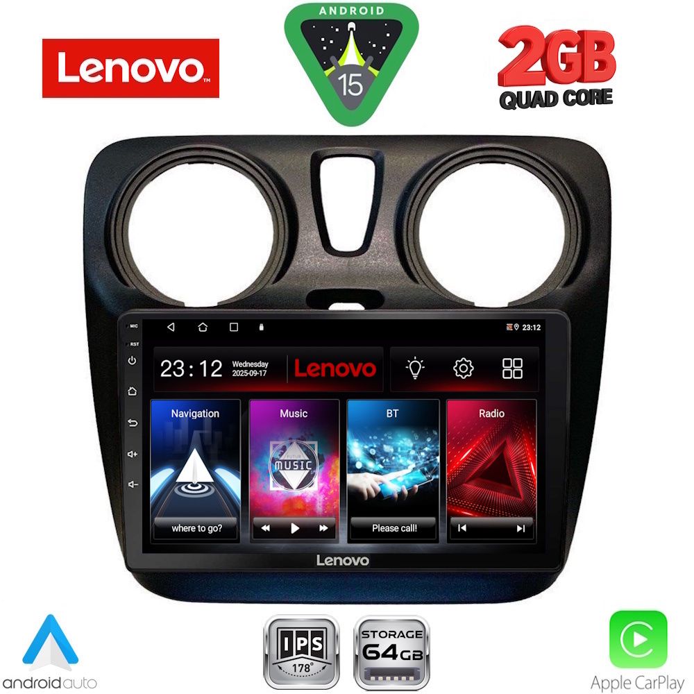 LENOVO LVD 2112_CPA (9inc) MULTIMEDIA TABLET for DACIA DOKKER 2012-2025 LENOVO LVD 2112_CPA (9inc) MULTIMEDIA TABLET for DACIA DOKKER 2012-2025