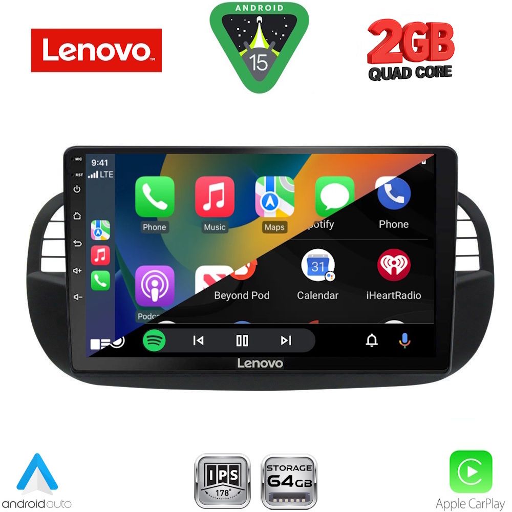 LENOVO LVD 2130BL_CPA (9inc) MULTIMEDIA TABLET for FIAT 500 mod. 2007-2015 (BLACK) LENOVO LVD 2130BL_CPA (9inc) MULTIMEDIA TABLET for FIAT 500 mod. 2007-2015 (BLACK)