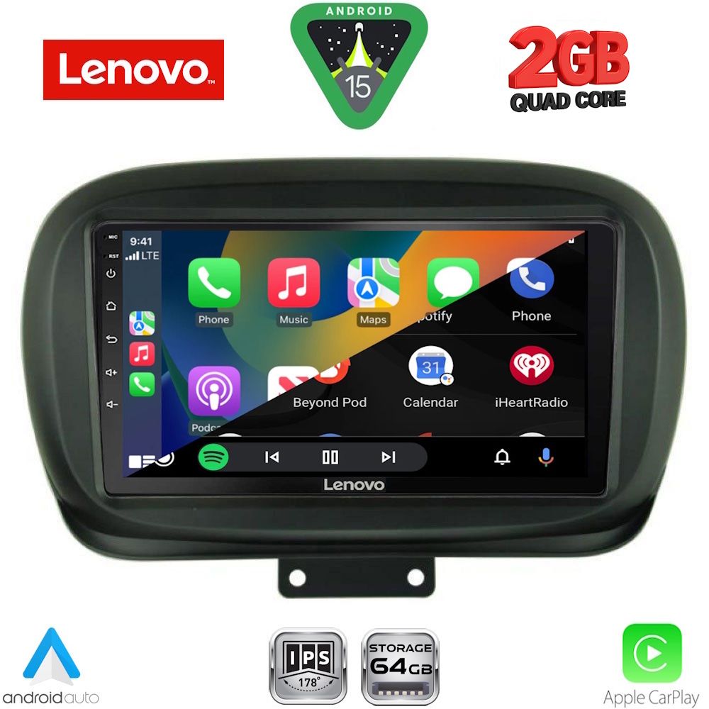 LENOVO LVD 2134_CPA (9inc) MULTIMEDIA TABLET for FIAT 500Χ mod. 2014-2022 LENOVO LVD 2134_CPA (9inc) MULTIMEDIA TABLET for FIAT 500Χ mod. 2014-2022