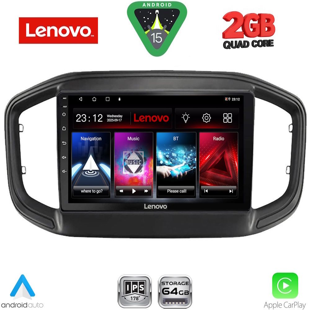 LENOVO LVD 2147_CPA (9inc) MULTIMEDIA TABLET for FIAT STRADA mod. 2020-2026 LENOVO LVD 2147_CPA (9inc) MULTIMEDIA TABLET for FIAT STRADA mod. 2020-2026