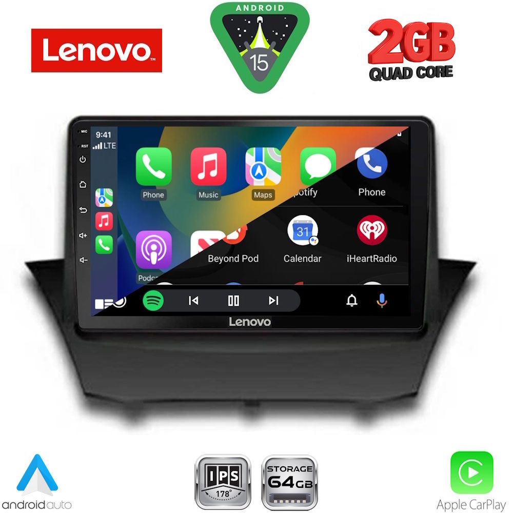 LENOVO LVD 2154A_CPA (9inc) MULTIMEDIA TABLET for FORD FIESTA mod. 2008-2017 LENOVO LVD 2154A_CPA (9inc) MULTIMEDIA TABLET for FORD FIESTA mod. 2008-2017