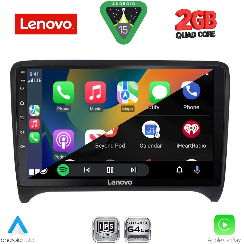 LENOVO LVD 2009_CPA (9inc) MULTIMEDIA TABLET for AUDI TT mod. 2007-2015 LENOVO LVD 2009_CPA (9inc) MULTIMEDIA TABLET for AUDI TT mod. 2007-2015