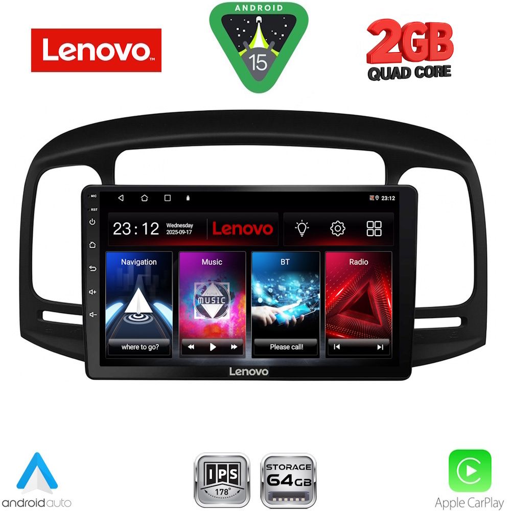 LENOVO LVD 2249BL_CPA (9inc) MULTIMEDIA TABLET for HYUNDAI ACCENT mod. 2005-2012 (BLACK) LENOVO LVD 2249BL_CPA (9inc) MULTIMEDIA TABLET for HYUNDAI ACCENT mod. 2005-2012 (BLACK)
