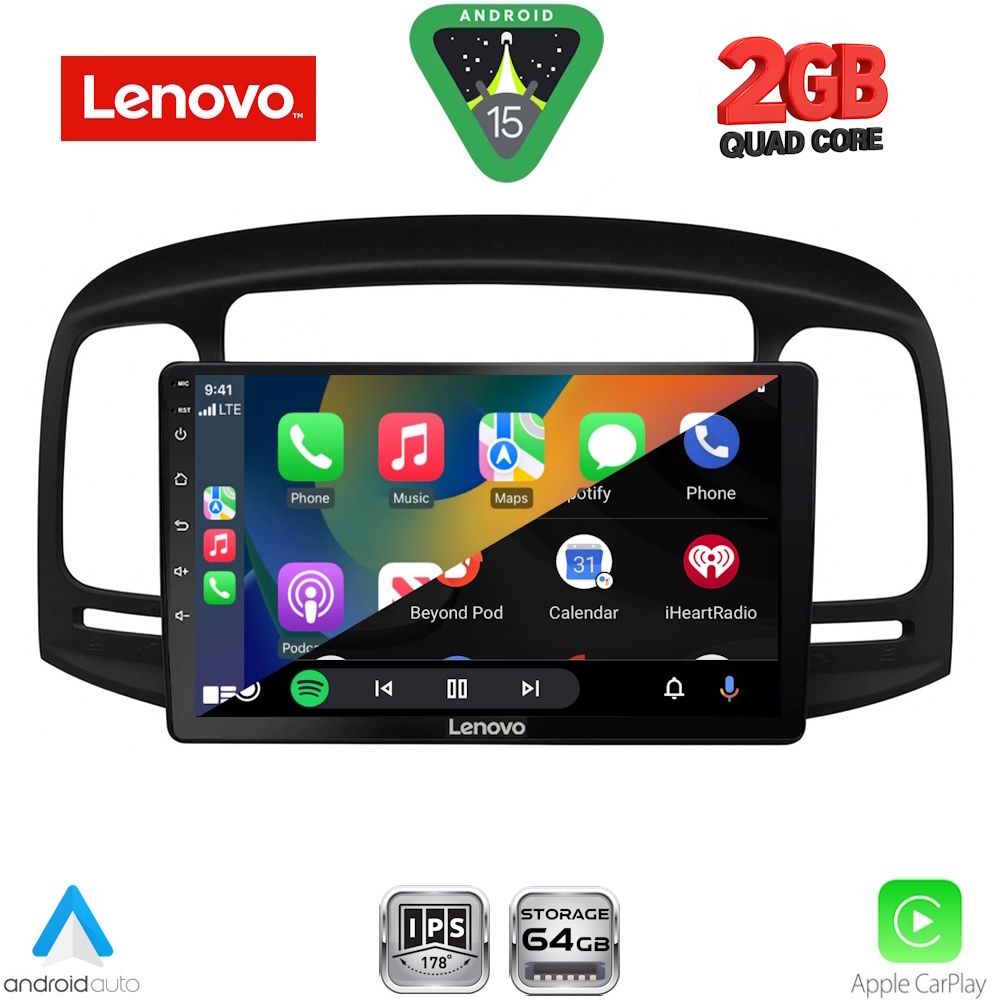 LENOVO LVD 2249BL_CPA (9inc) MULTIMEDIA TABLET for HYUNDAI ACCENT mod. 2005-2012 (BLACK) LENOVO LVD 2249BL_CPA (9inc) MULTIMEDIA TABLET for HYUNDAI ACCENT mod. 2005-2012 (BLACK)