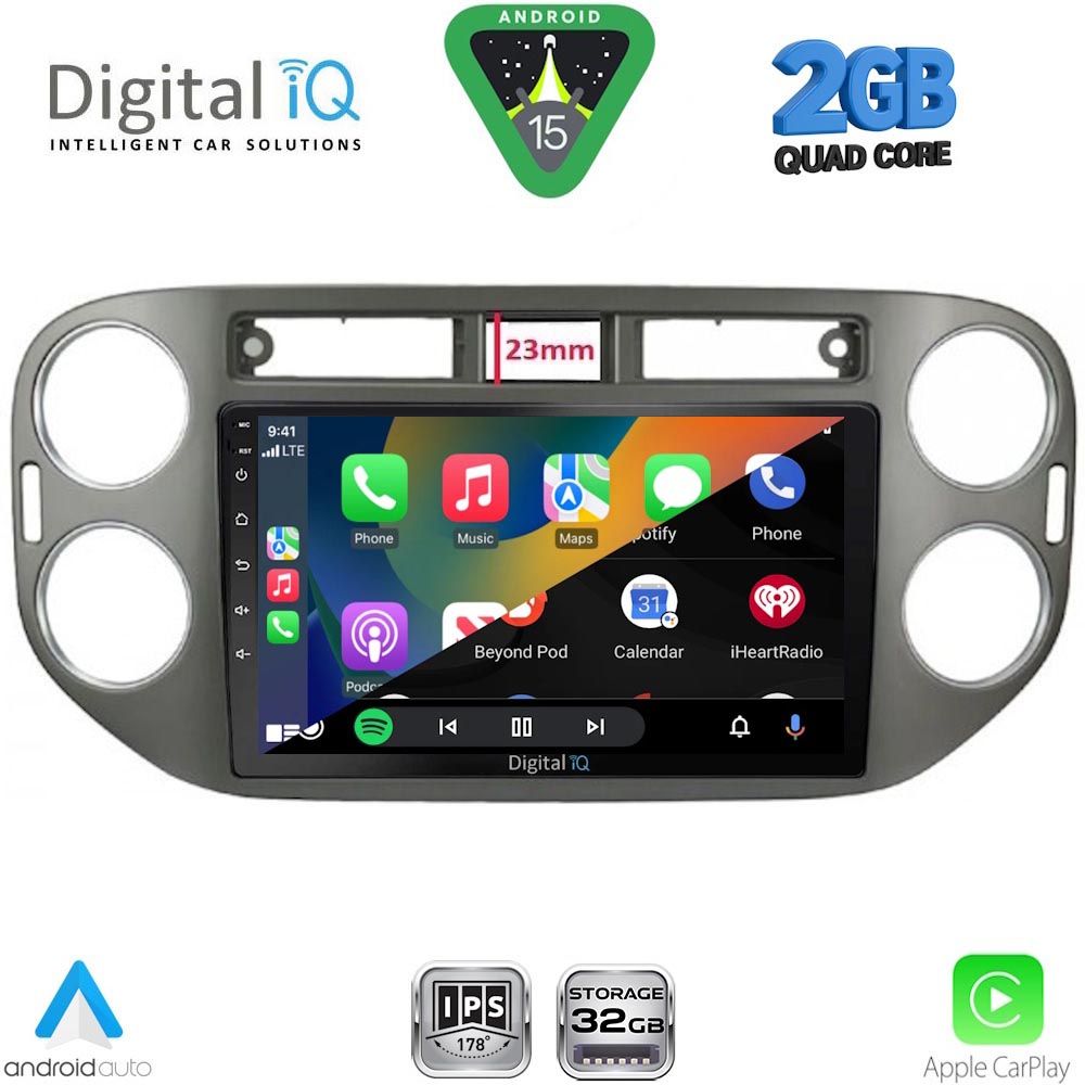 DIGITAL IQ RSD 1760GR_CPA (9inc) MULTIMEDIA TABLET for VW TIGUAN mod. 2011-2016 (GREY) DIGITAL IQ RSD 1760GR_CPA (9inc) MULTIMEDIA TABLET for VW TIGUAN mod. 2011-2016 (GREY)