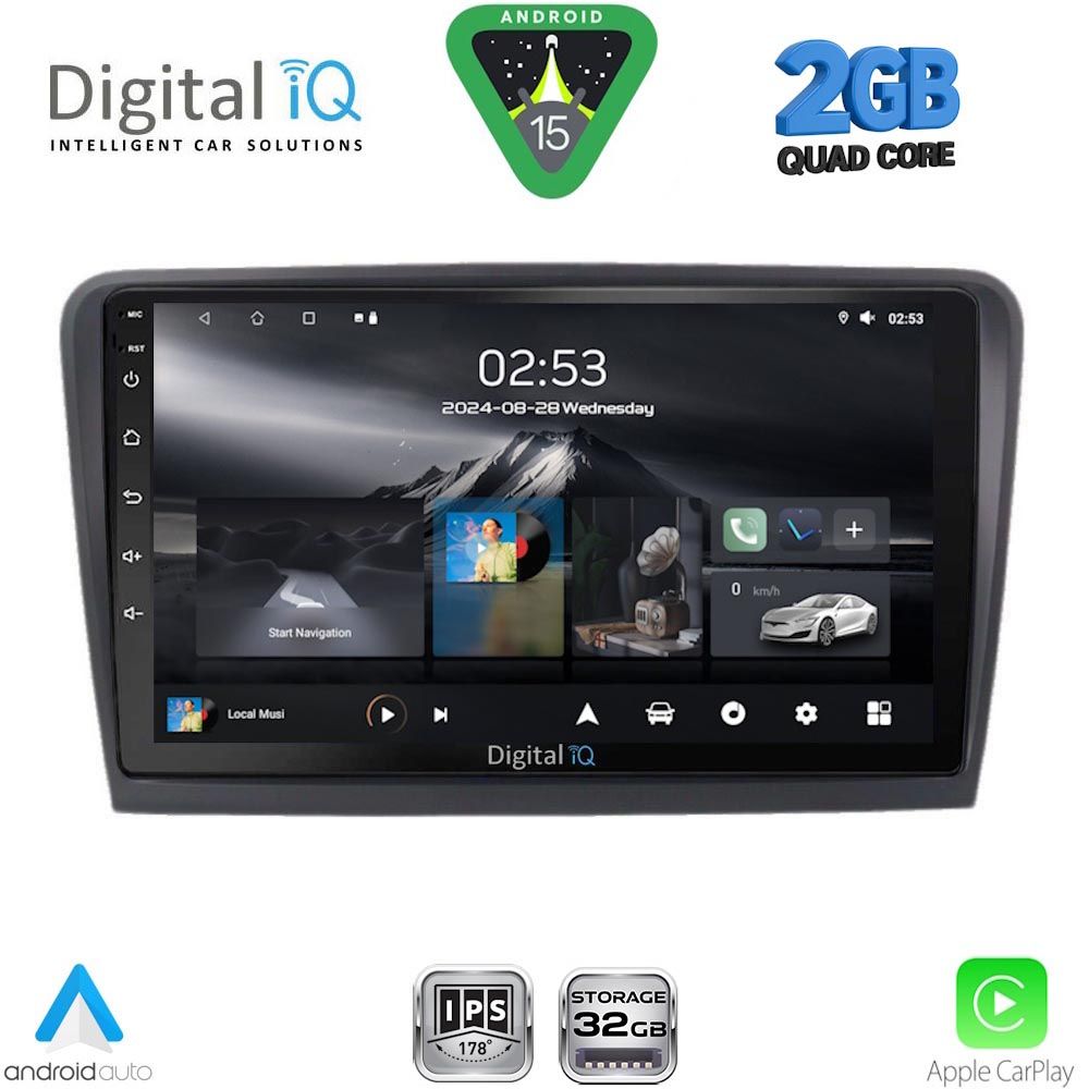 DIGITAL IQ RSD 1601_CPA (9inc) MULTIMEDIA TABLET for SKODA RAPID mod. 2012-2023 DIGITAL IQ RSD 1601_CPA (9inc) MULTIMEDIA TABLET for SKODA RAPID mod. 2012-2023