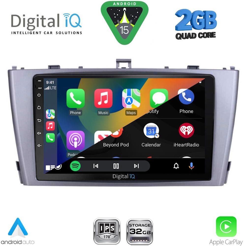 DIGITAL IQ RSD 1705SL_CPA (9inc) MULTIMEDIA TABLET for TOYOTA AVENSIS (T27) mod. 2009-2015 (SILVER) DIGITAL IQ RSD 1705SL_CPA (9inc) MULTIMEDIA TABLET for TOYOTA AVENSIS (T27) mod. 2009-2015 (SILVER)