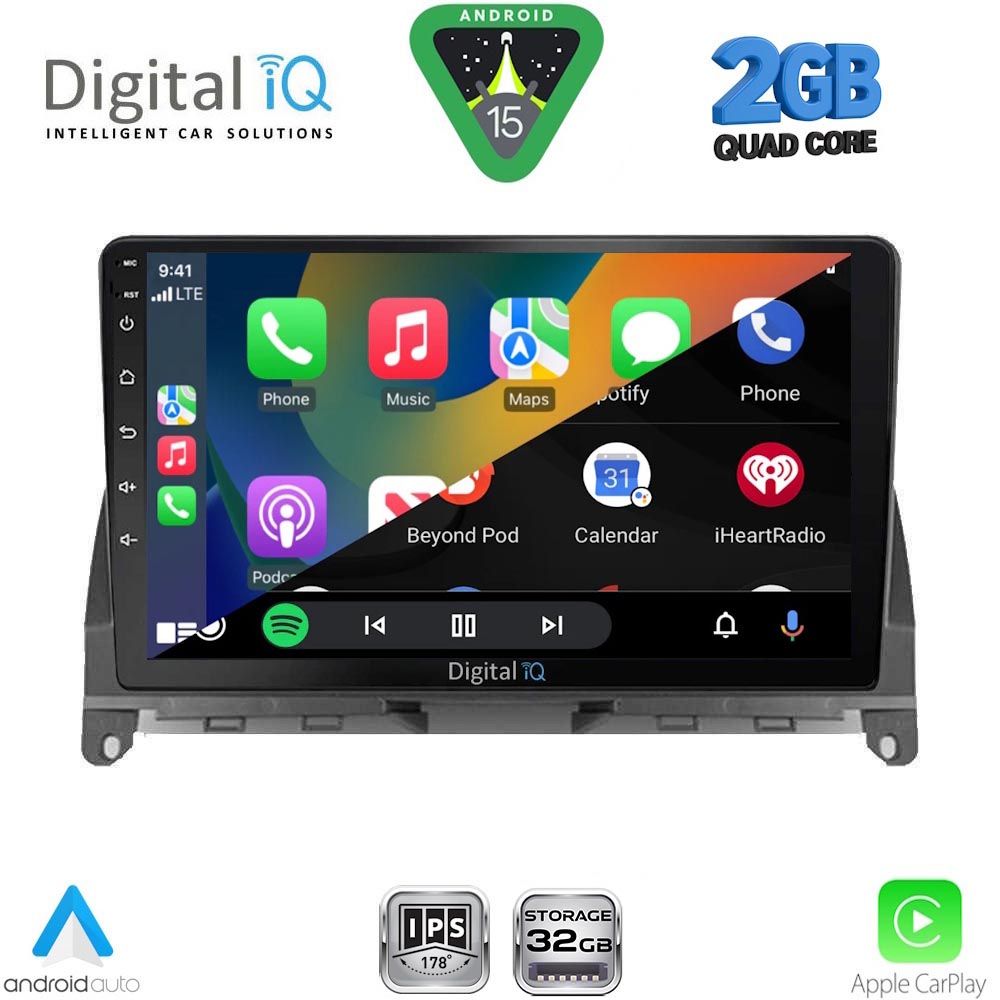 DIGITAL IQ RSD 1405_CPA (9inc) MULTIMEDIA TABLET for MERCEDES C (W204) mod. 2007-2011 DIGITAL IQ RSD 1405_CPA (9inc) MULTIMEDIA TABLET for MERCEDES C (W204) mod. 2007-2011