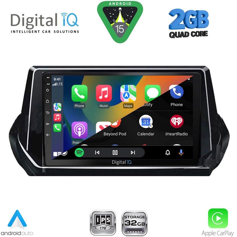 DIGITAL IQ RSD 1509_CPA (9inc) MULTIMEDIA TABLET for PEUGEOT 208 - 2008 mod. 2021-2026 DIGITAL IQ RSD 1509_CPA (9inc) MULTIMEDIA TABLET for PEUGEOT 208 - 2008 mod. 2021-2026