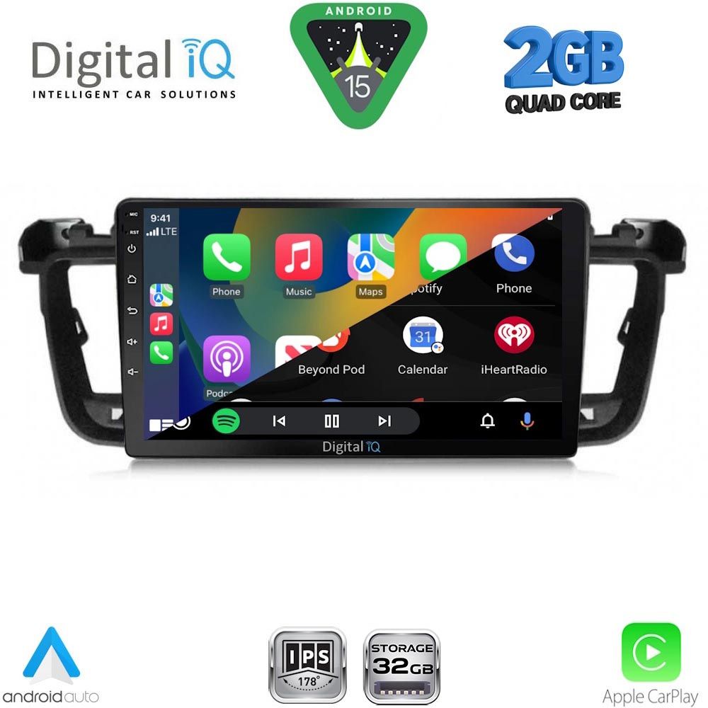 DIGITAL IQ RSD 1518_CPA (9inc) MULTIMEDIA TABLET for PEUGEOT 508 mod. 2010-2016 DIGITAL IQ RSD 1518_CPA (9inc) MULTIMEDIA TABLET for PEUGEOT 508 mod. 2010-2016