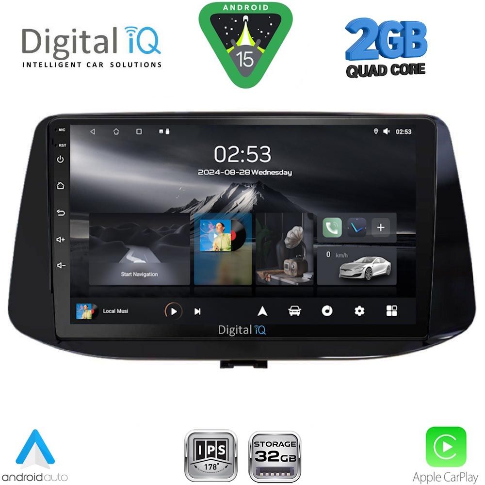 DIGITAL IQ RSD 1233_CPA (9inc) MULTIMEDIA TABLET for HYUNDAI i30 mod. 2018-2025 DIGITAL IQ RSD 1233_CPA (9inc) MULTIMEDIA TABLET for HYUNDAI i30 mod. 2018-2025