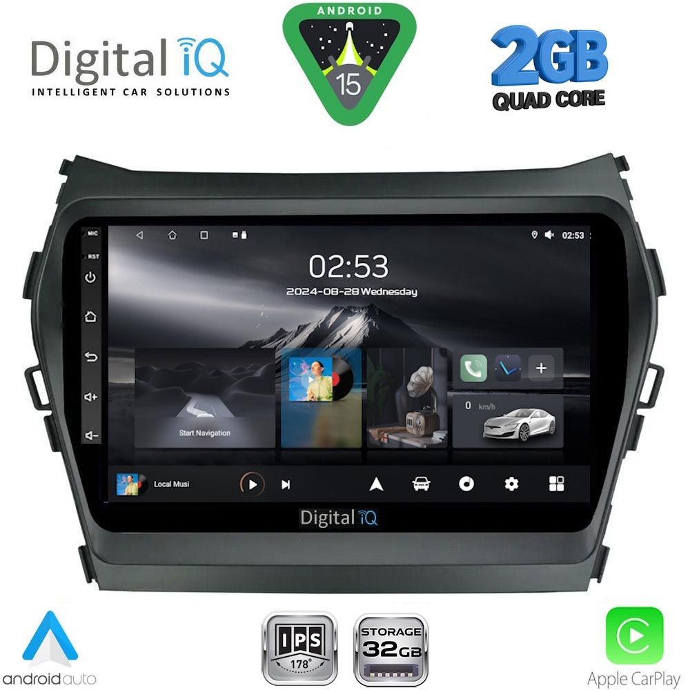 DIGITAL IQ RSD 1238_CPA (9inc) MULTIMEDIA TABLET for HYUNDAI IX45 - SANTA FE mod. 2013-2017 DIGITAL IQ RSD 1238_CPA (9inc) MULTIMEDIA TABLET for HYUNDAI IX45 - SANTA FE mod. 2013-2017