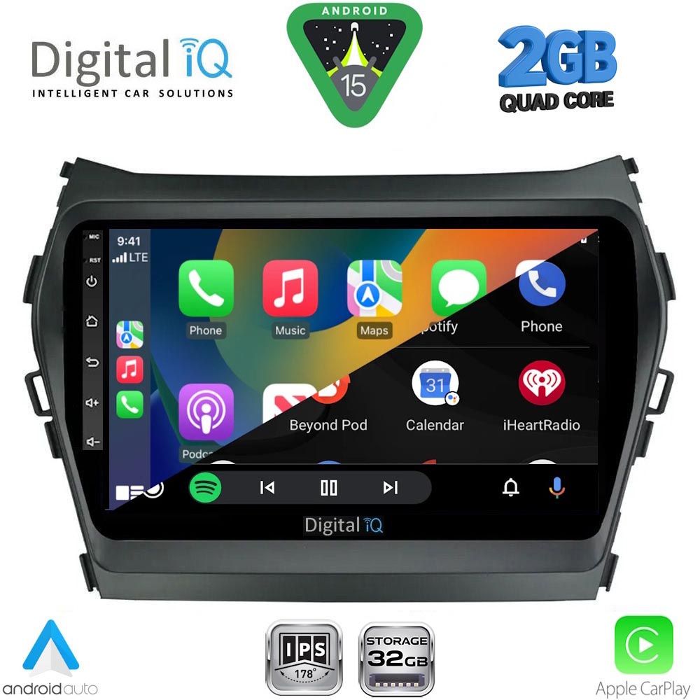 DIGITAL IQ RSD 1238_CPA (9inc) MULTIMEDIA TABLET for HYUNDAI IX45 - SANTA FE mod. 2013-2017 DIGITAL IQ RSD 1238_CPA (9inc) MULTIMEDIA TABLET for HYUNDAI IX45 - SANTA FE mod. 2013-2017