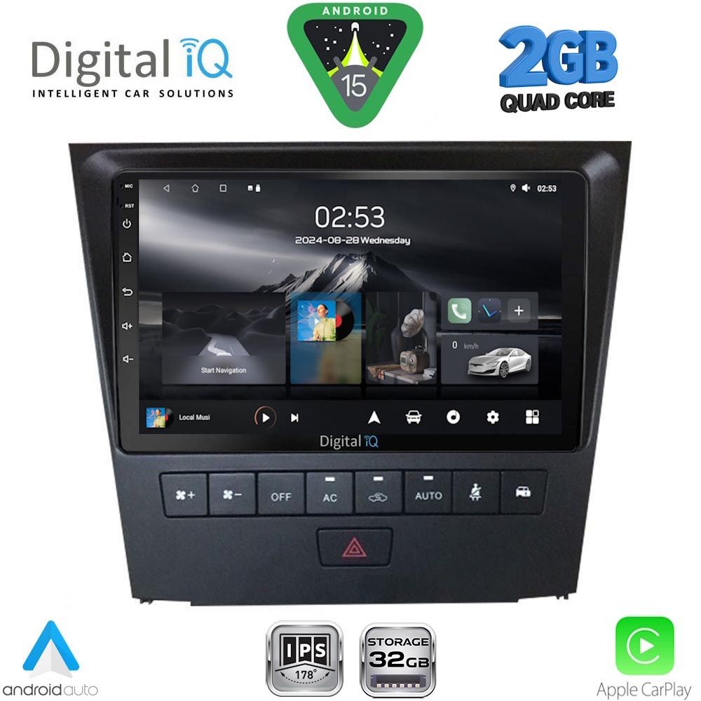 DIGITAL IQ RSD 1341_CPA (9inc) MULTIMEDIA TABLET for LEXUS GS mod. 2004-2011 DIGITAL IQ RSD 1341_CPA (9inc) MULTIMEDIA TABLET for LEXUS GS mod. 2004-2011
