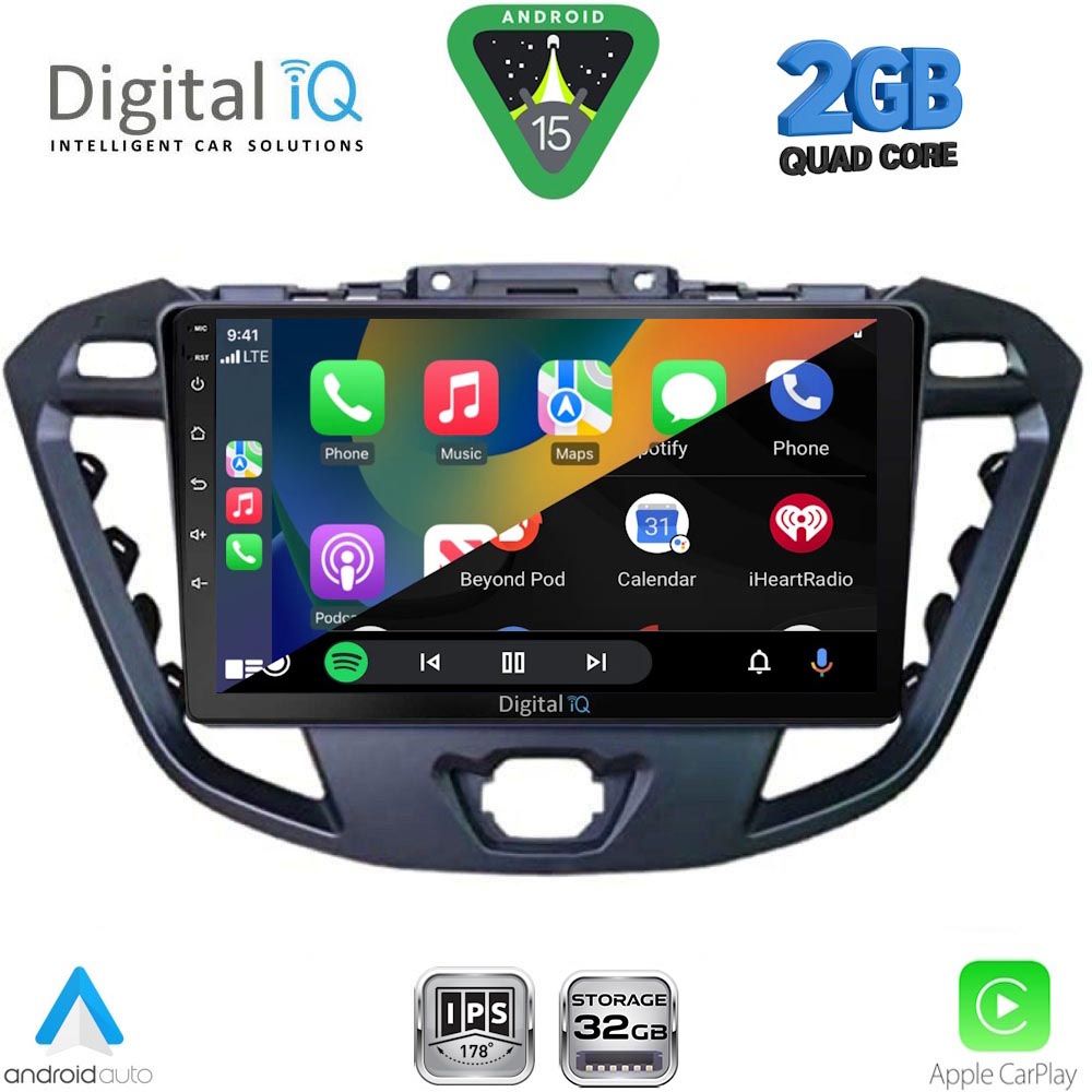 DIGITAL IQ RSD 1177_CPA (9inc) MULTIMEDIA TABLET for FORD TRANSIT CUSTOM | TOURNEO CUSTOM mod. 2013-2019 DIGITAL IQ RSD 1177_CPA (9inc) MULTIMEDIA TABLET for FORD TRANSIT CUSTOM | TOURNEO CUSTOM mod. 2013-2019