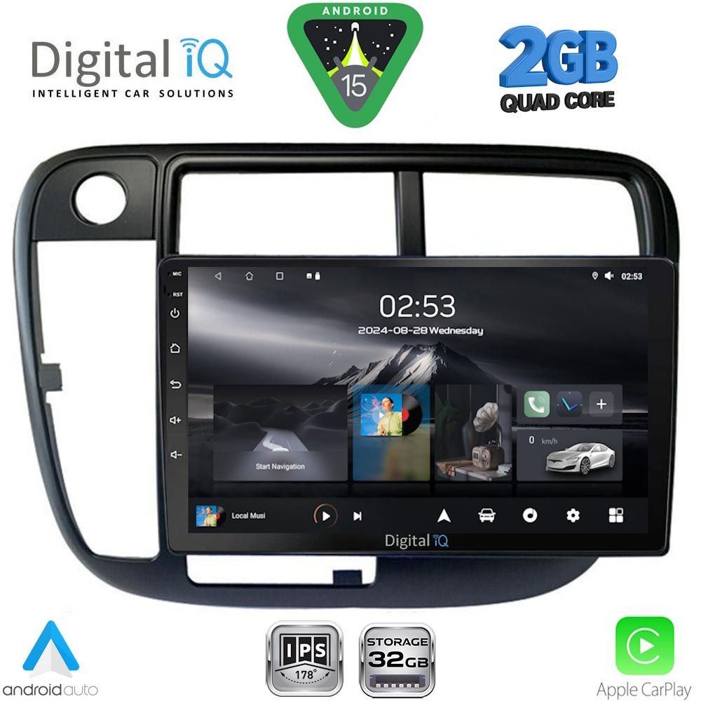 DIGITAL IQ RSD 1186_CPA CLIMA (9inc) MULTIMEDIA TABLET for HONDA CIVIC mod. 1995-2001 DIGITAL IQ RSD 1186_CPA CLIMA (9inc) MULTIMEDIA TABLET for HONDA CIVIC mod. 1995-2001