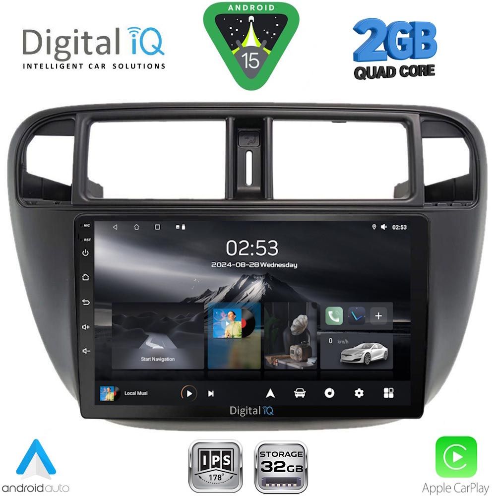 DIGITAL IQ RSD 1186_CPA A/C (9inc) MULTIMEDIA TABLET for HONDA CIVIC mod. 1995-2001 DIGITAL IQ RSD 1186_CPA A/C (9inc) MULTIMEDIA TABLET for HONDA CIVIC mod. 1995-2001