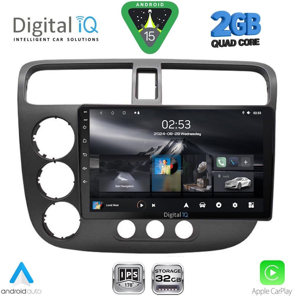 DIGITAL IQ RSD 1187_CPA (9inc) MULTIMEDIA TABLET for HONDA CIVIC 4D mod. 2001-2006 DIGITAL IQ RSD 1187_CPA (9inc) MULTIMEDIA TABLET for HONDA CIVIC 4D mod. 2001-2006