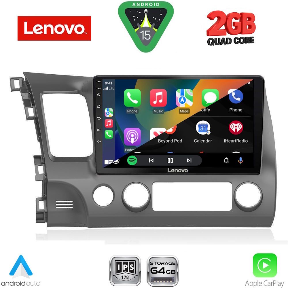 LENOVO LVD 2188_CPA (10inc) MULTIMEDIA TABLET for HONDA CIVIC 4D mod. 2006-2012 LENOVO LVD 2188_CPA (10inc) MULTIMEDIA TABLET for HONDA CIVIC 4D mod. 2006-2012