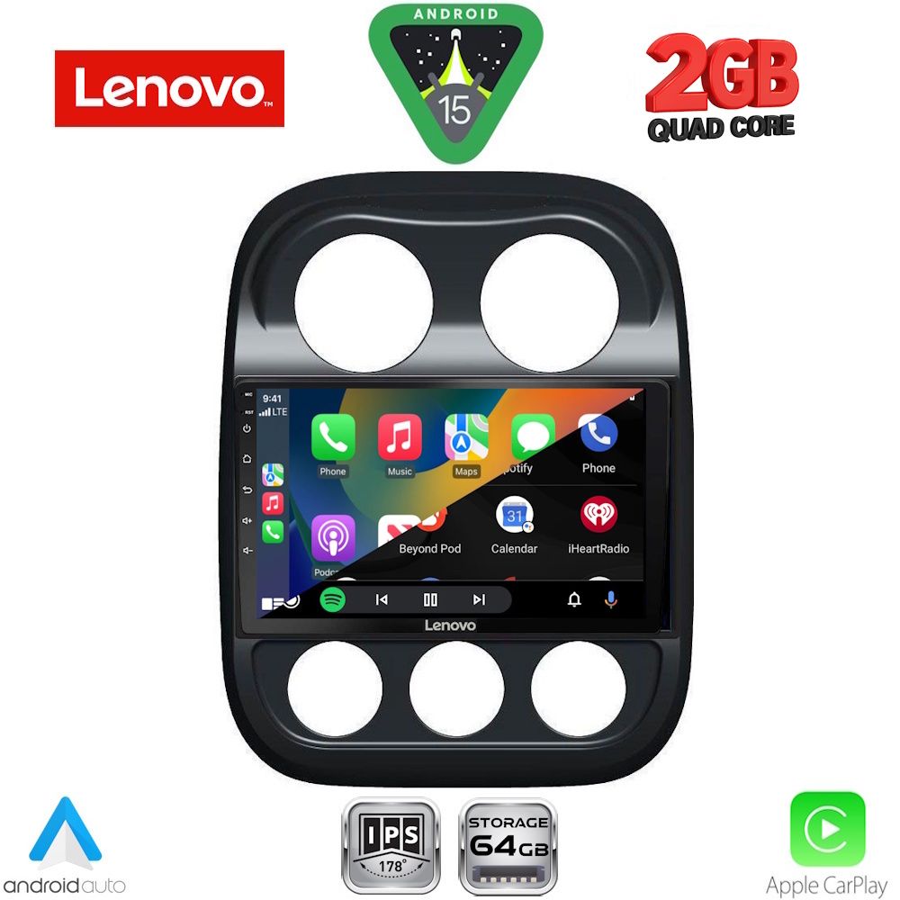 LENOVO LVD 2277_CPA (10inc) MULTIMEDIA TABLET for JEEP COMPASS - PATRIOT mod. 2007-2016 LENOVO LVD 2277_CPA (10inc) MULTIMEDIA TABLET for JEEP COMPASS - PATRIOT mod. 2007-2016