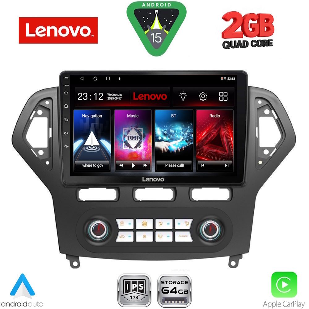 LENOVO LVD 2162_CPA CLIMA (10inc) MULTIMEDIA TABLET for FORD MONDEO mod. 2007-2011 LENOVO LVD 2162_CPA CLIMA (10inc) MULTIMEDIA TABLET for FORD MONDEO mod. 2007-2011