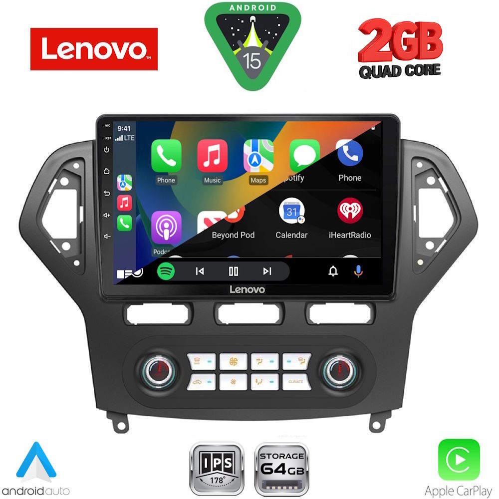 LENOVO LVD 2162_CPA CLIMA (10inc) MULTIMEDIA TABLET for FORD MONDEO mod. 2007-2011 LENOVO LVD 2162_CPA CLIMA (10inc) MULTIMEDIA TABLET for FORD MONDEO mod. 2007-2011
