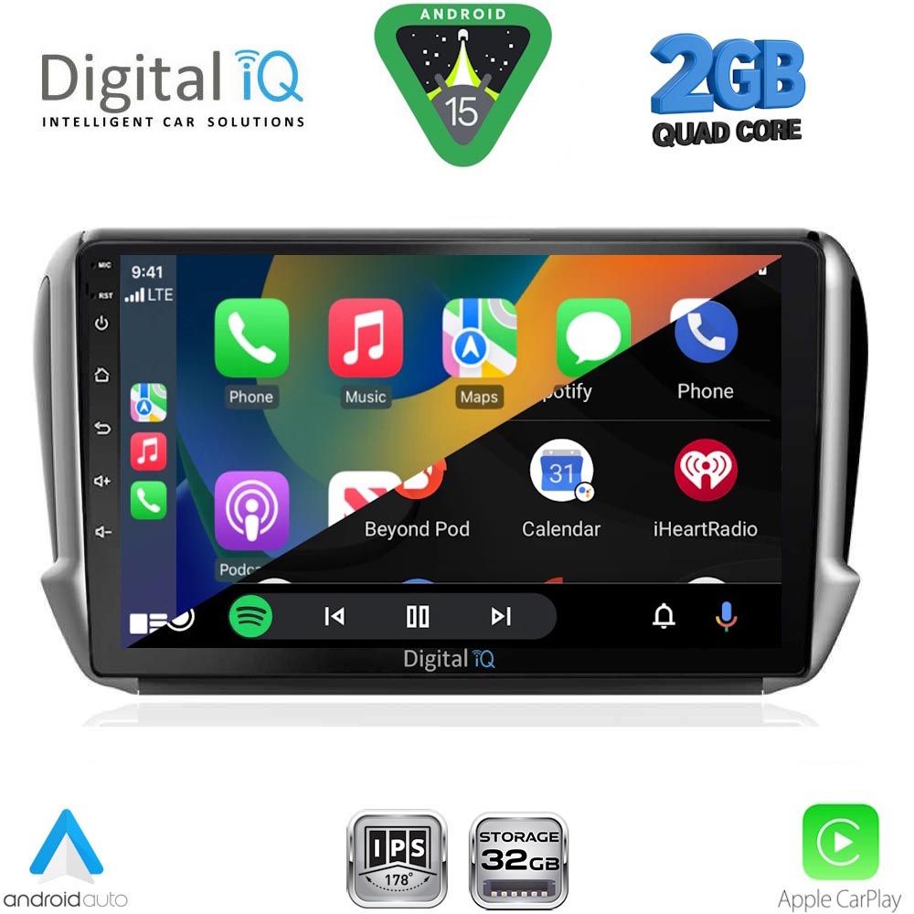 DIGITAL IQ RSD 1508_CPA (10inc) MULTIMEDIA TABLET for PEUGEOT 208-2008 mod. 2012-2021 DIGITAL IQ RSD 1508_CPA (10inc) MULTIMEDIA TABLET for PEUGEOT 208-2008 mod. 2012-2021