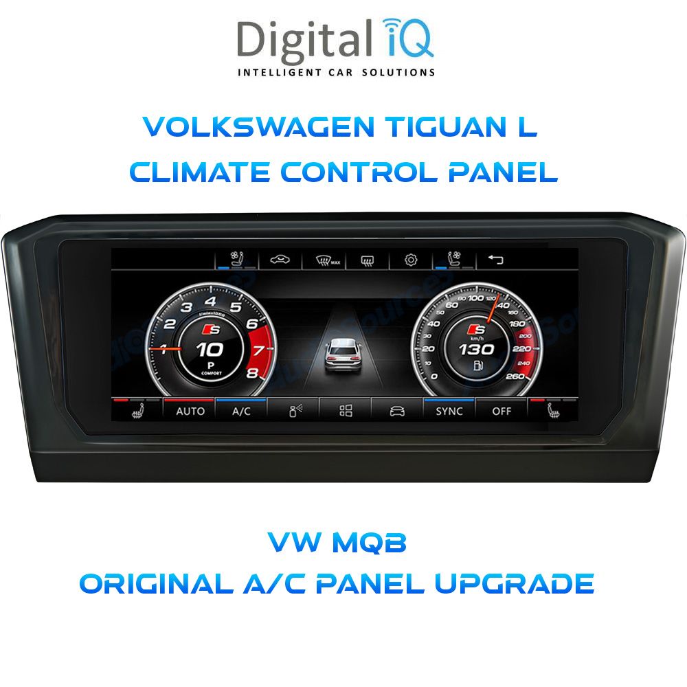 DIGITAL IQ CCP 761_CP (6.9") (MQB) CLIMATE CONTROL PANEL for VW TIGUAN L mod. 2016-2024 DIGITAL IQ CCP 761_CP (6.9") (MQB) CLIMATE CONTROL PANEL for VW TIGUAN L mod. 2016-2024