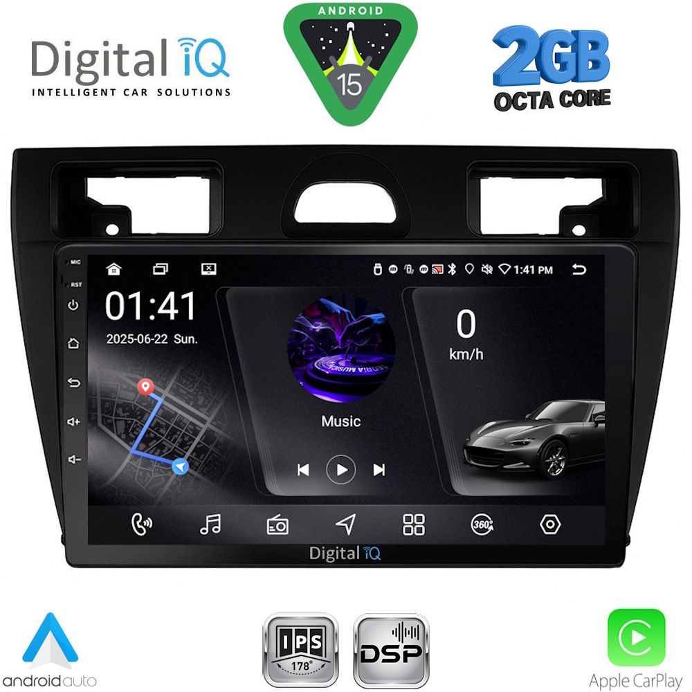 DIGITAL IQ RSF 4153BL_CPA (9inc) MULTIMEDIA TABLET for FORD FIESTA mod. 2005-2008 (BLACK) DIGITAL IQ RSF 4153BL_CPA (9inc) MULTIMEDIA TABLET for FORD FIESTA mod. 2005-2008 (BLACK)
