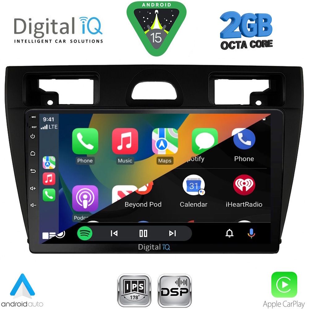 DIGITAL IQ RSF 4153BL_CPA (9inc) MULTIMEDIA TABLET for FORD FIESTA mod. 2005-2008 (BLACK) DIGITAL IQ RSF 4153BL_CPA (9inc) MULTIMEDIA TABLET for FORD FIESTA mod. 2005-2008 (BLACK)