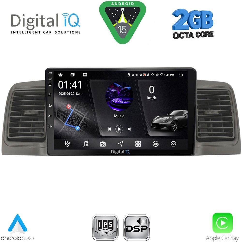 DIGITAL IQ RSF 4712GR_CPA (9inc) MULTIMEDIA TABLET for TOYOTA COROLLA mod. 2001-2006 (GREY) DIGITAL IQ RSF 4712GR_CPA (9inc) MULTIMEDIA TABLET for TOYOTA COROLLA mod. 2001-2006 (GREY)