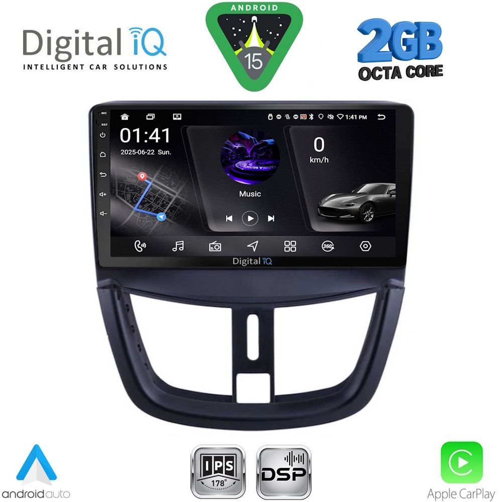 DIGITAL IQ RSF 4507_CPA (9inc) MULTIMEDIA TABLET for PEUGEOT 207 mod. 2007-2014 DIGITAL IQ RSF 4507_CPA (9inc) MULTIMEDIA TABLET for PEUGEOT 207 mod. 2007-2014