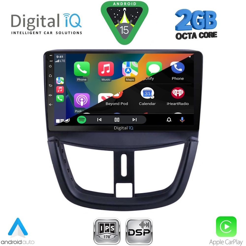 DIGITAL IQ RSF 4507_CPA (9inc) MULTIMEDIA TABLET for PEUGEOT 207 mod. 2007-2014 DIGITAL IQ RSF 4507_CPA (9inc) MULTIMEDIA TABLET for PEUGEOT 207 mod. 2007-2014