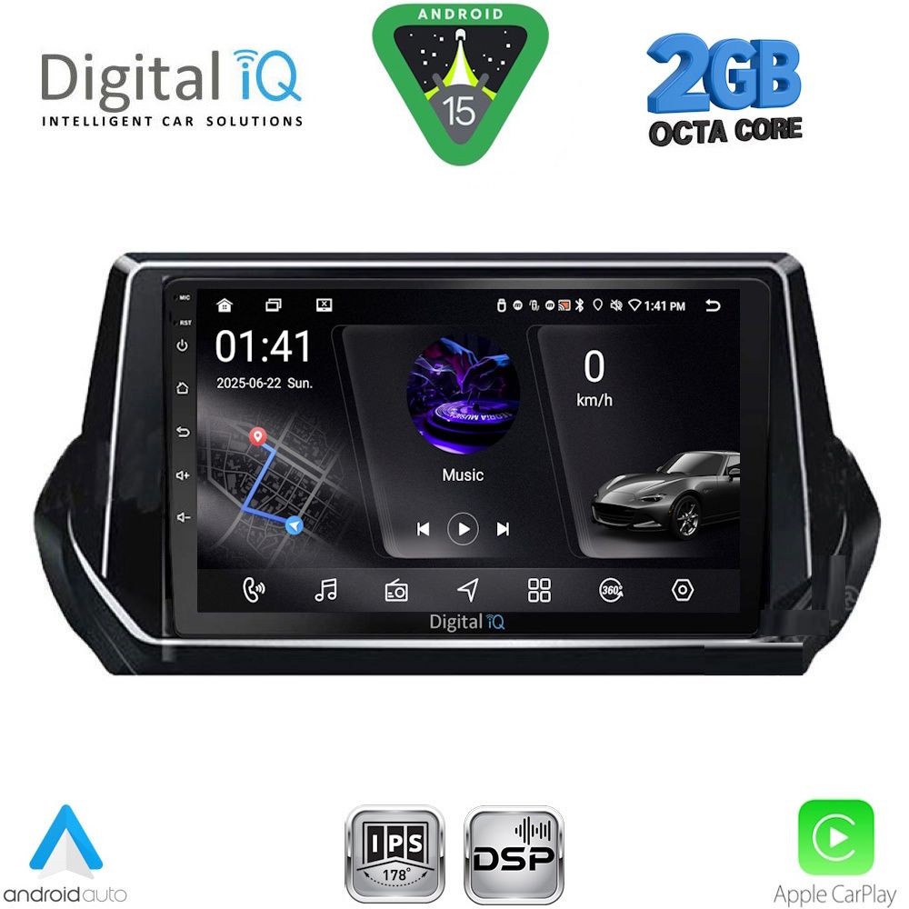 DIGITAL IQ RSF 4509_CPA (9inc) MULTIMEDIA TABLET for PEUGEOT 208 – 2008 mod. 2021-2026 DIGITAL IQ RSF 4509_CPA (9inc) MULTIMEDIA TABLET for PEUGEOT 208 – 2008 mod. 2021-2026