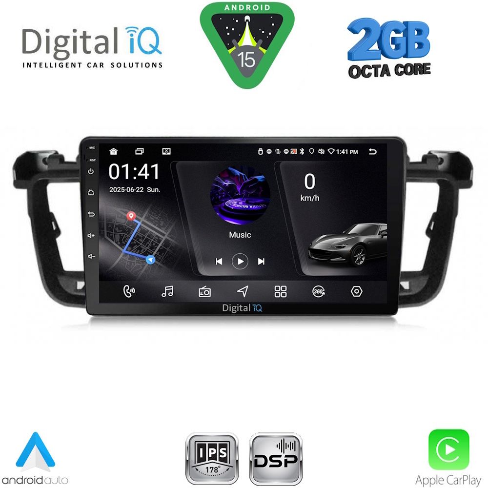 DIGITAL IQ RSF 4518_CPA (9inc) MULTIMEDIA TABLET for PEUGEOT 508 mod. 2010-2016 DIGITAL IQ RSF 4518_CPA (9inc) MULTIMEDIA TABLET for PEUGEOT 508 mod. 2010-2016