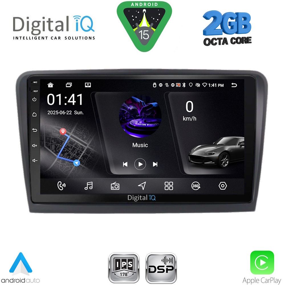 DIGITAL IQ RSF 4601_CPA (9inc) MULTIMEDIA TABLET for SKODA RAPID mod. 2012-2023 DIGITAL IQ RSF 4601_CPA (9inc) MULTIMEDIA TABLET for SKODA RAPID mod. 2012-2023