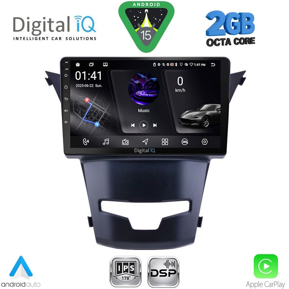 DIGITAL IQ RSF 4653_CPA (9inc) MULTIMEDIA TABLET for SSANGYONG KORANDO mod. 2014-2019 DIGITAL IQ RSF 4653_CPA (9inc) MULTIMEDIA TABLET for SSANGYONG KORANDO mod. 2014-2019