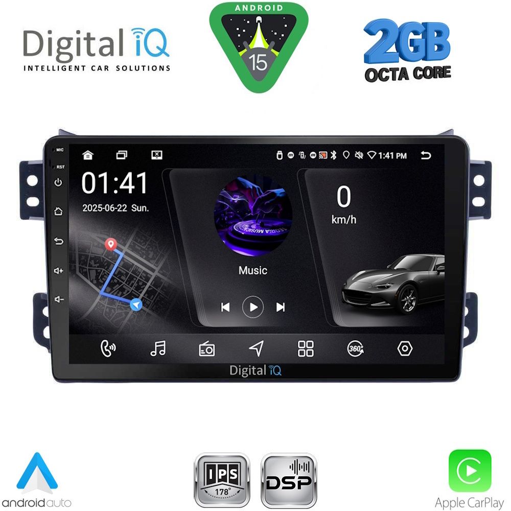 DIGITAL IQ RSF 4682_CPA (9inc) MULTIMEDIA TABLET for OPEL AGILA - SUZUKI SPLASH mod. 2008-2018 DIGITAL IQ RSF 4682_CPA (9inc) MULTIMEDIA TABLET for OPEL AGILA - SUZUKI SPLASH mod. 2008-2018