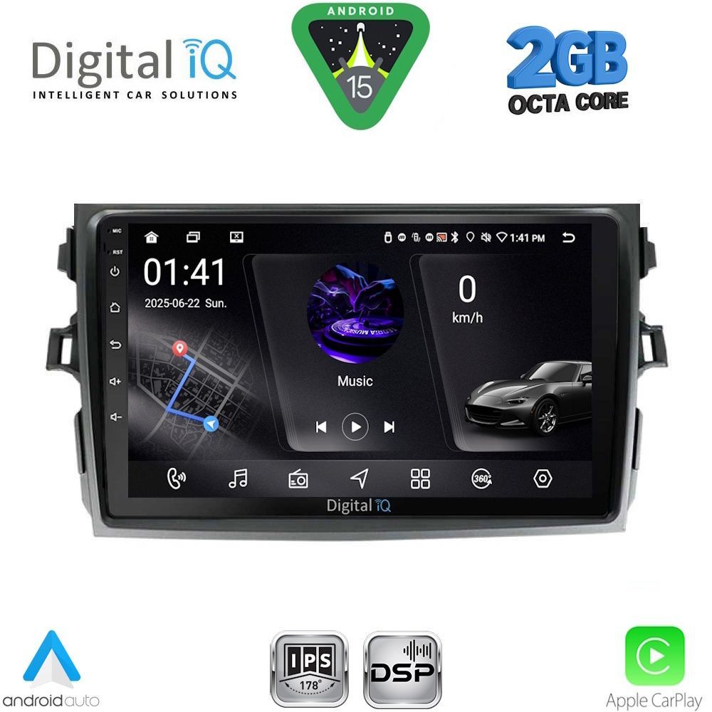 DIGITAL IQ RSF 4713_CPA (9inc) MULTIMEDIA TABLET for TOYOTA COROLLA 4D mod. 2006-2012 DIGITAL IQ RSF 4713_CPA (9inc) MULTIMEDIA TABLET for TOYOTA COROLLA 4D mod. 2006-2012