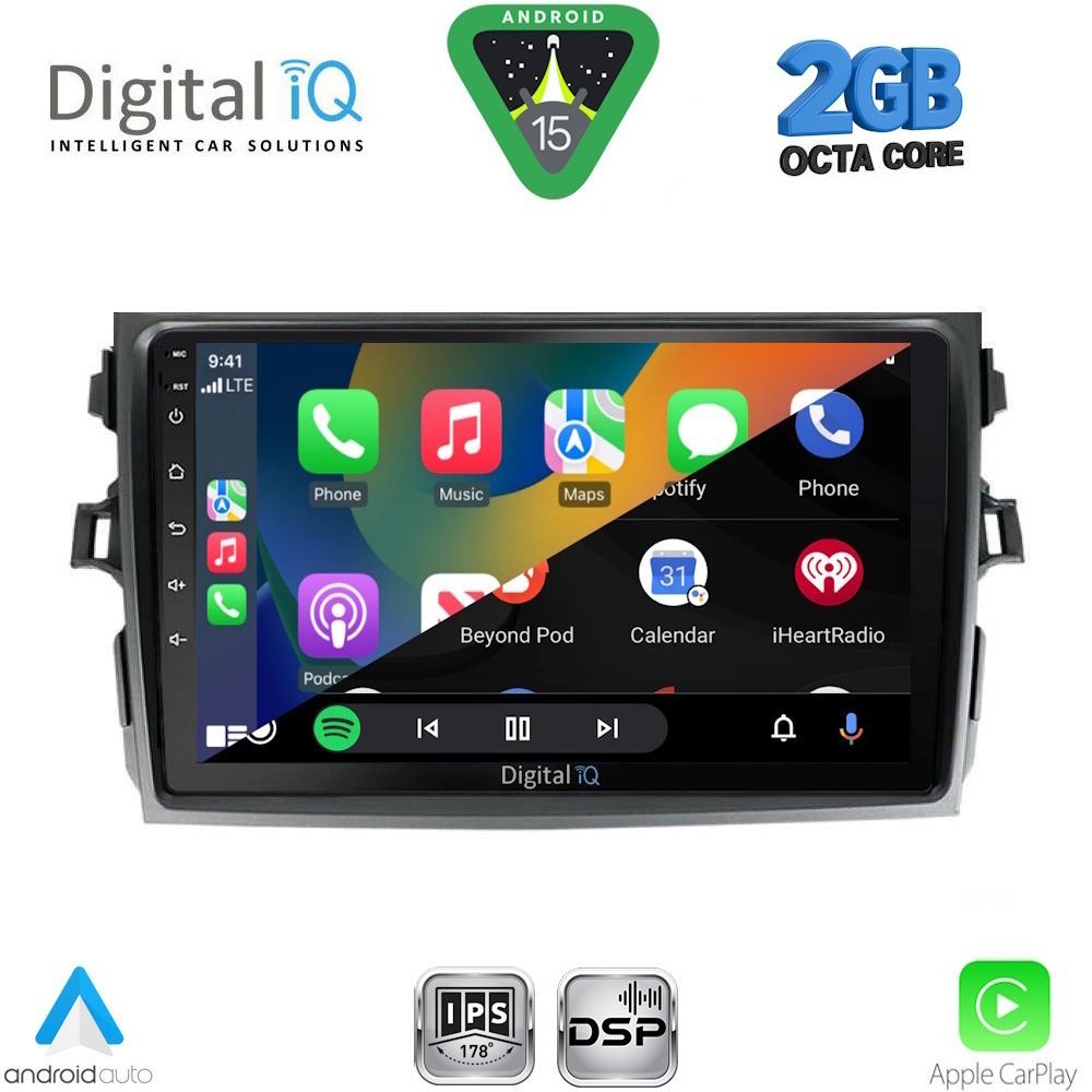 DIGITAL IQ RSF 4713_CPA (9inc) MULTIMEDIA TABLET for TOYOTA COROLLA 4D mod. 2006-2012 DIGITAL IQ RSF 4713_CPA (9inc) MULTIMEDIA TABLET for TOYOTA COROLLA 4D mod. 2006-2012