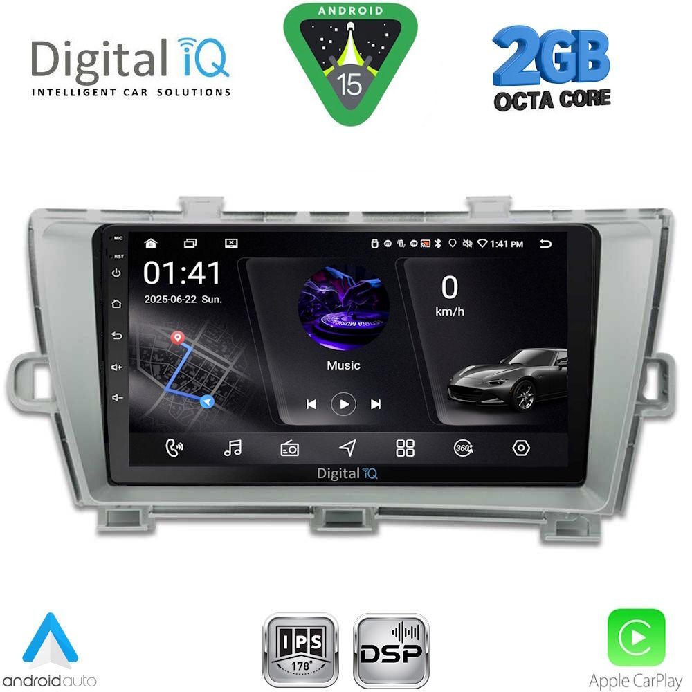 DIGITAL IQ RSF 4726SL_CPA (9inc) MULTIMEDIA TABLET for TOYOTA PRIUS mod. 2009-2015 (SILVER) DIGITAL IQ RSF 4726SL_CPA (9inc) MULTIMEDIA TABLET for TOYOTA PRIUS mod. 2009-2015 (SILVER)