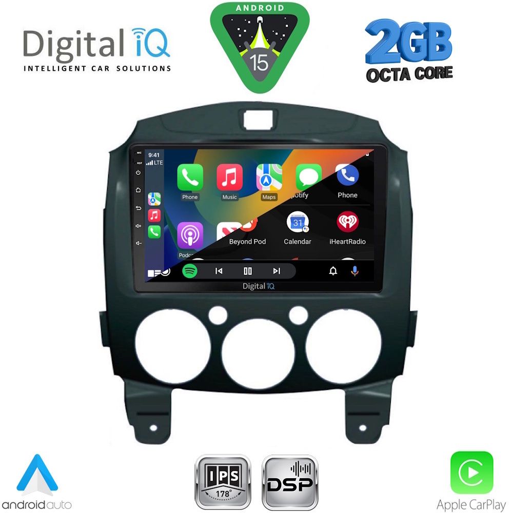 DIGITAL IQ RSF 4361_CPA (9inc) MULTIMEDIA TABLET for MAZDA 2 mod. 2007-2014 DIGITAL IQ RSF 4361_CPA (9inc) MULTIMEDIA TABLET for MAZDA 2 mod. 2007-2014