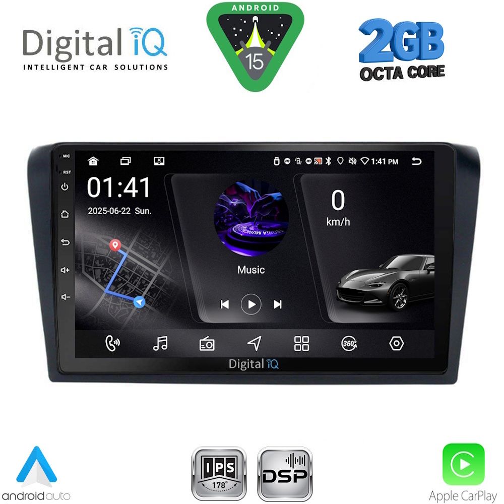 DIGITAL IQ RSF 4365_CPA (9inc) MULTIMEDIA TABLET for MAZDA 3 mod. 2003-2008 DIGITAL IQ RSF 4365_CPA (9inc) MULTIMEDIA TABLET for MAZDA 3 mod. 2003-2008