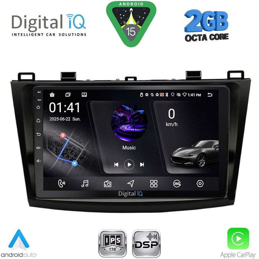 DIGITAL IQ RSF 4366_CPA (9inc) MULTIMEDIA TABLET for MAZDA 3 mod. 2009-2014 DIGITAL IQ RSF 4366_CPA (9inc) MULTIMEDIA TABLET for MAZDA 3 mod. 2009-2014