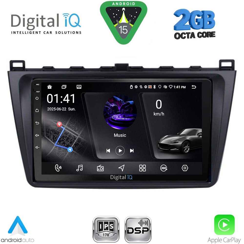 DIGITAL IQ RSF 4377_CPA (9inc) MULTIMEDIA TABLET for MAZDA 6 mod. 2008-2012 DIGITAL IQ RSF 4377_CPA (9inc) MULTIMEDIA TABLET for MAZDA 6 mod. 2008-2012