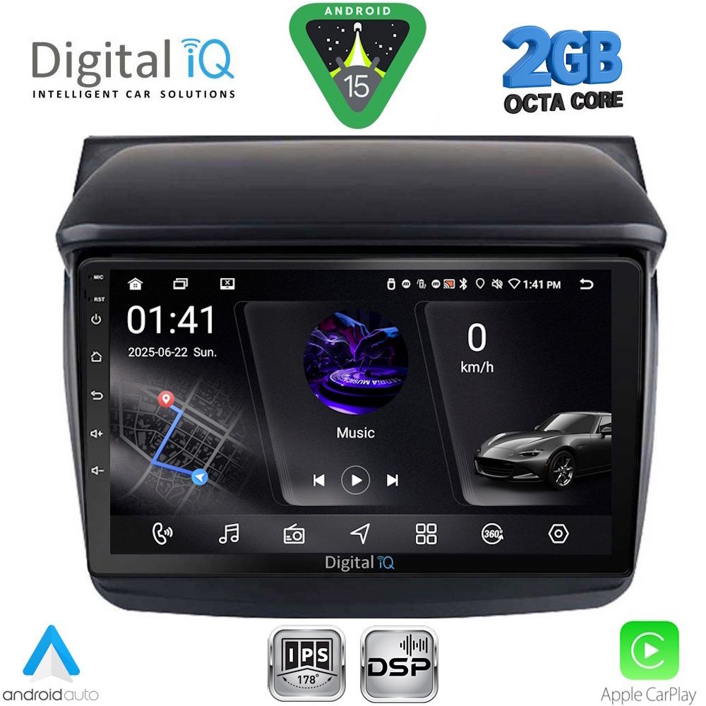 DIGITAL IQ RSF 4436_CPA (9inc) MULTIMEDIA TABLET for MITSUBISHI L200 mod. 2006-2015 DIGITAL IQ RSF 4436_CPA (9inc) MULTIMEDIA TABLET for MITSUBISHI L200 mod. 2006-2015