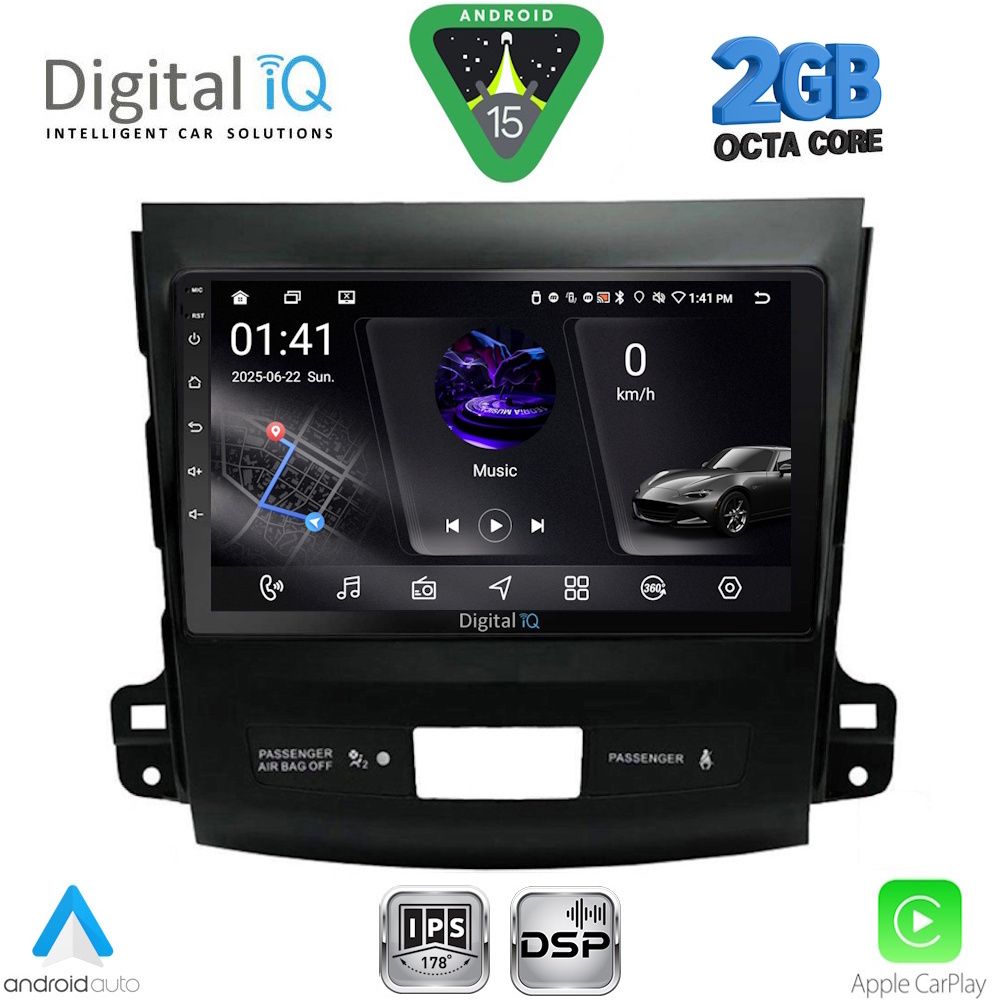 DIGITAL IQ RSF 4442_CPA (9inc) MULTIMEDIA TABLET for CITROEN C-CROSSER | MITSUBISHI OUTLANDER | PEUGEOT 4007 mod. 2006-2012 DIGITAL IQ RSF 4442_CPA (9inc) MULTIMEDIA TABLET for CITROEN C-CROSSER | MITSUBISHI OUTLANDER | PEUGEOT 4007 mod. 2006-2012