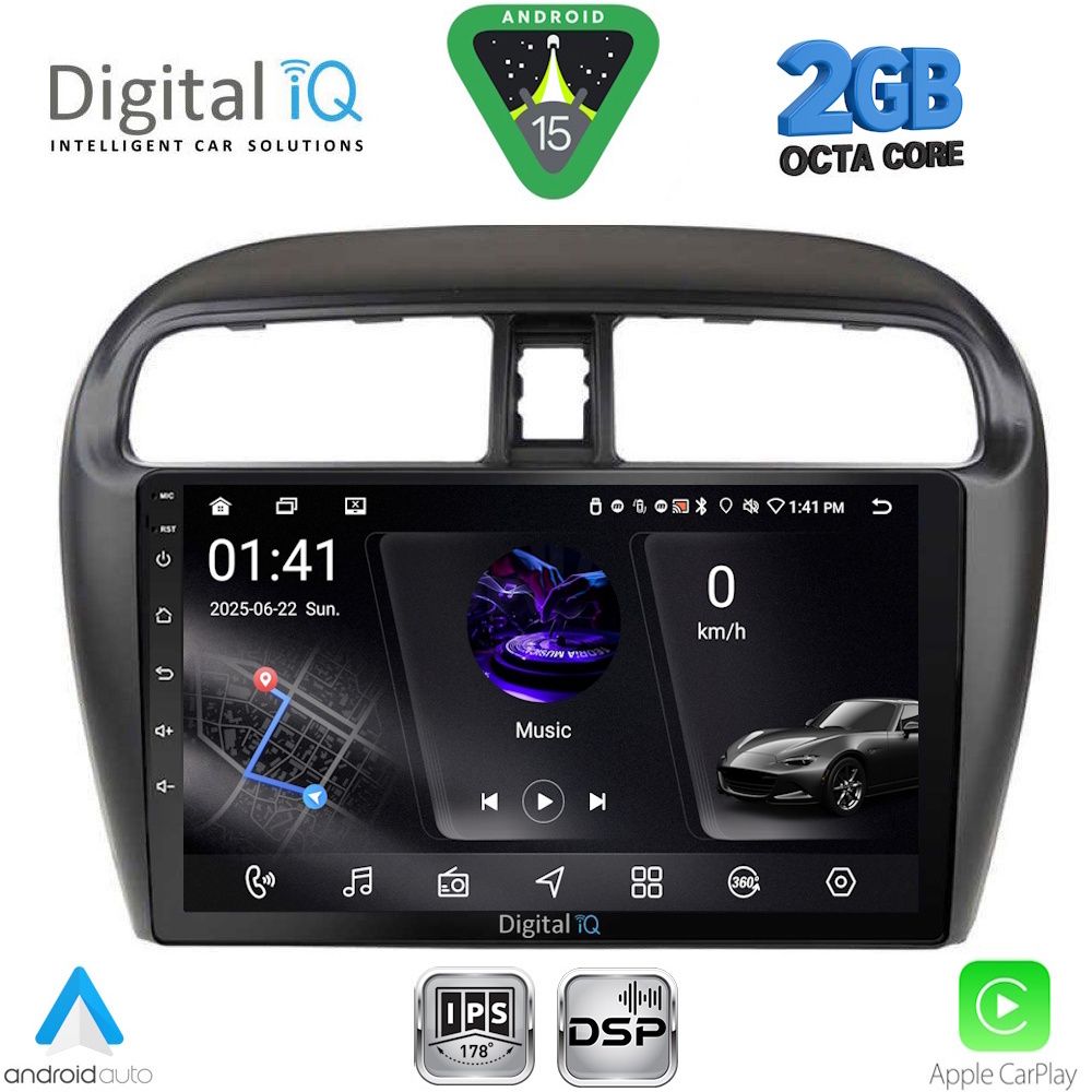 DIGITAL IQ RSF 4448_CPA (9inc) MULTIMEDIA TABLET for MITSUBISHI SPACESTAR mod. 2013-2020 DIGITAL IQ RSF 4448_CPA (9inc) MULTIMEDIA TABLET for MITSUBISHI SPACESTAR mod. 2013-2020