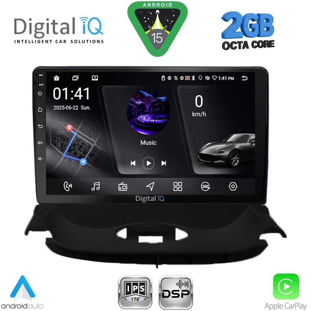 DIGITAL IQ RSF 4505_CPA (9inc) MULTIMEDIA TABLET for PEUGEOT 206 mod. 1998-2006 DIGITAL IQ RSF 4505_CPA (9inc) MULTIMEDIA TABLET for PEUGEOT 206 mod. 1998-2006